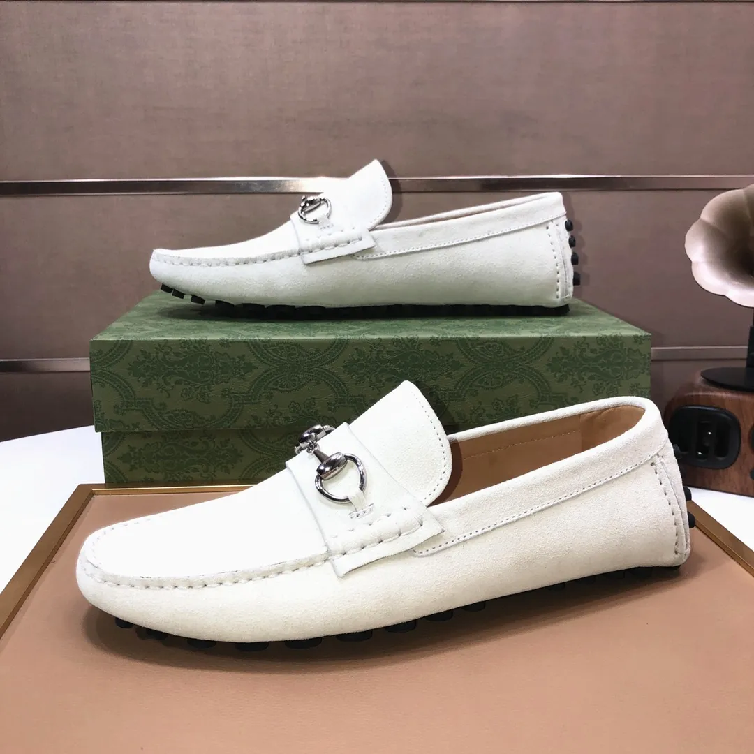 Men's Men's Shoes💰420💰[Gucci GUCCI] (High-end Niuli) New 🍀Gucci*-Gucci Peas Shoes! Made of imported original cowhide, the inner top layer is comfortable cowhide lining! Original wear-resistant rubber outsole! High quality products! Code number 38-44!